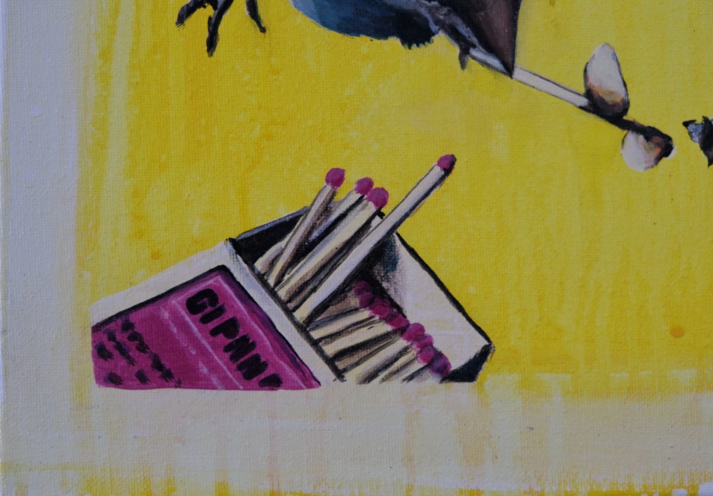 Smoking Birds (Original Painting)