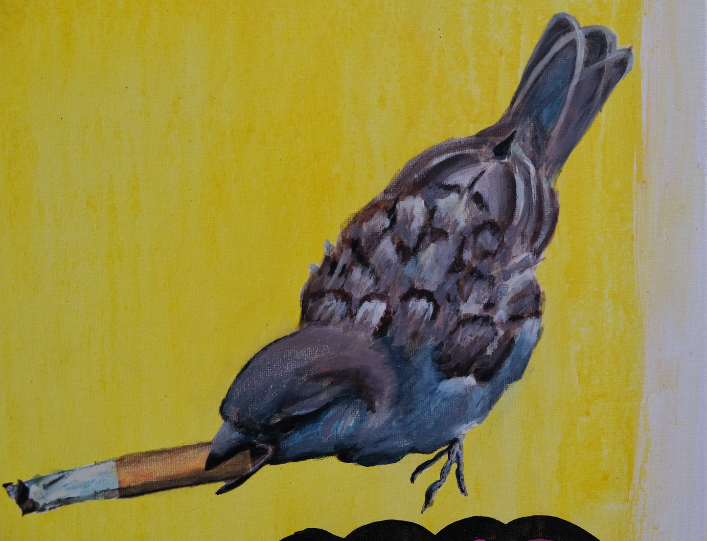 Smoking Birds (Original Painting)