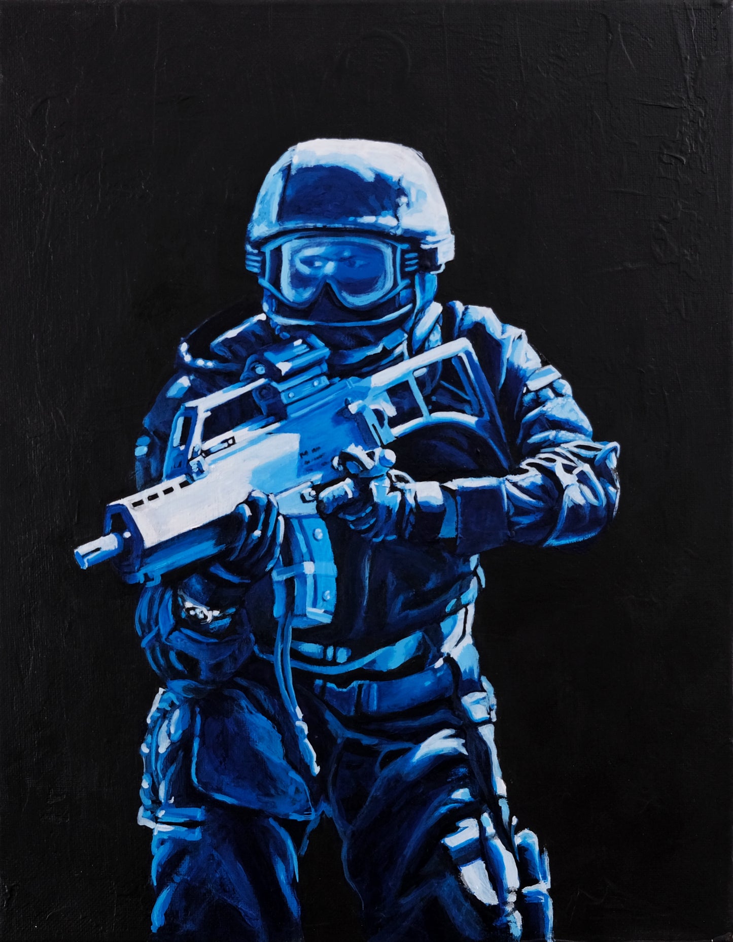 Blue Soldier (Original Painting)