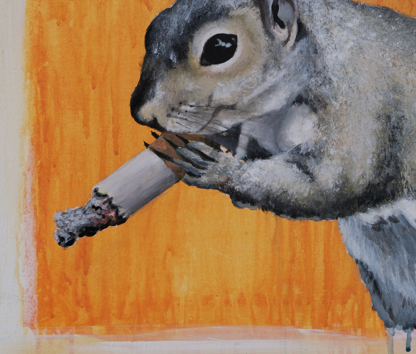 Smoking Squirrel (Original Painting)